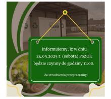 Zmiana godzin otwarcia PSZOK w dniu 24.05.2025 r.