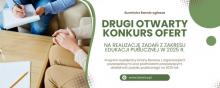Drugi otwarty konkurs ofert na realizację zadań z zakresu edukacji publicznej w 2025 roku