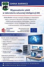 Plakat dotyczący wyposażenia szkół w laboratoria sztucznej inteligencji (AI)