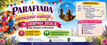 Parafiada i zakończenie wakacji w Barwicach – zapraszamy 30 sierpnia!