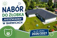 plakat informujący o naborze do żłobka