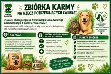 Zbiórka karmy dla potrzebujących zwierząt w Gminie Barwice